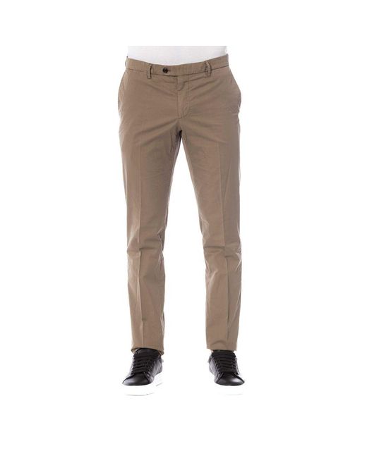 Trussardi Natural Brown Cotton Jeans & Pant for men