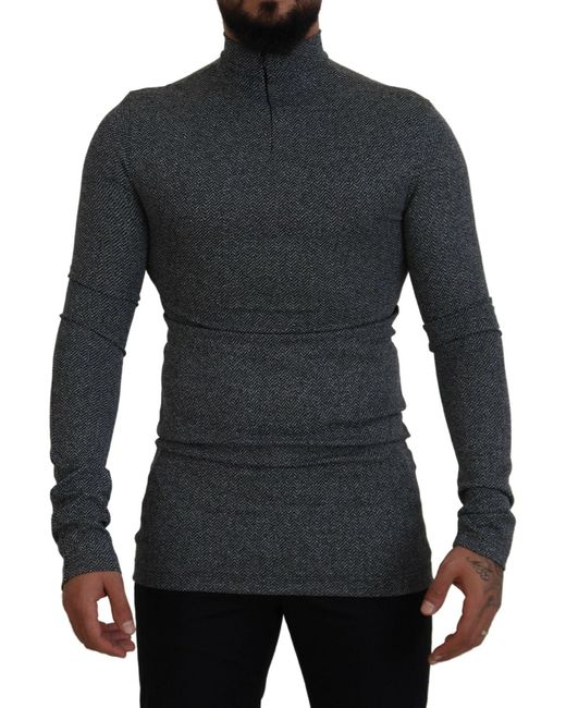 Dolce & Gabbana Nylon Turtleneck Pullover Sweater in Black for Men | Lyst UK