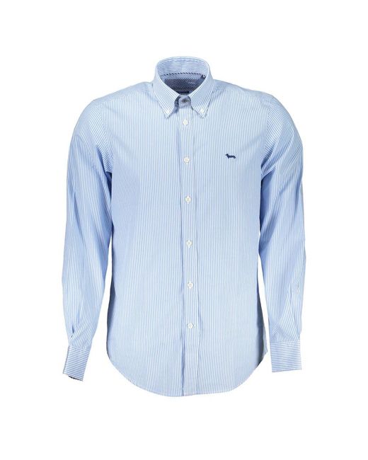 Harmont & Blaine Blue Cotton Pattern Shirt