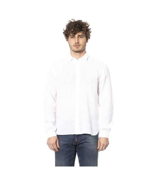 DISTRETTO12 White Linen Shirt for men