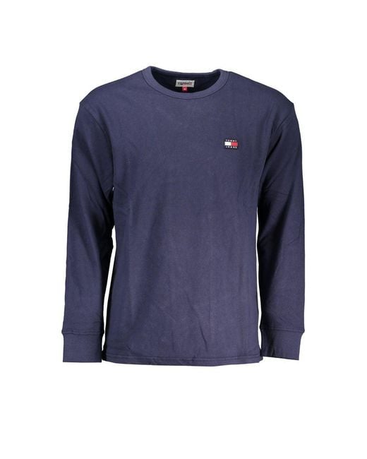 Tommy Hilfiger Blue Classic Crew Neck Long Sleeve Tee for men