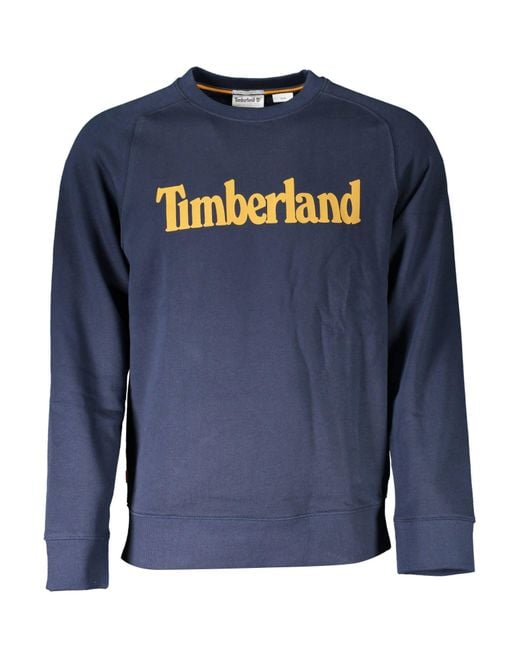 Timberland Blue Cotton Sweater for men