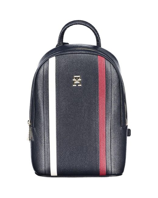 Tommy Hilfiger Blue Elegant Backpack With Contrast Details