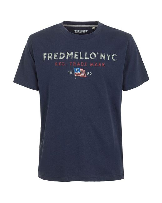 Fred Mello Blue Cotton T for men