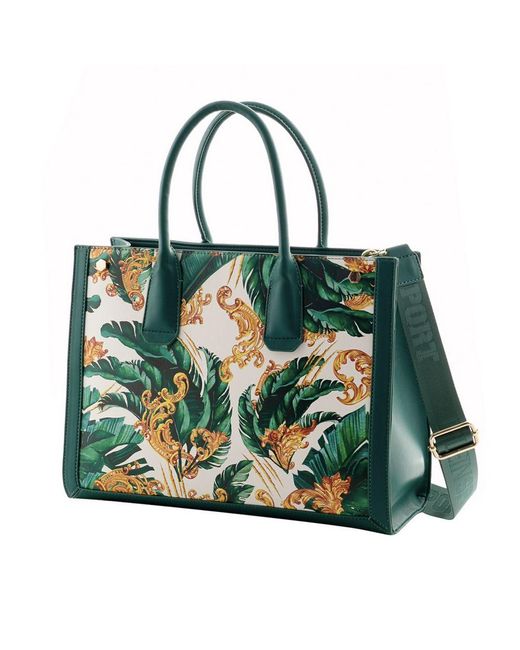 Philipp Plein Green Chic Tote With Removable Crossbelt