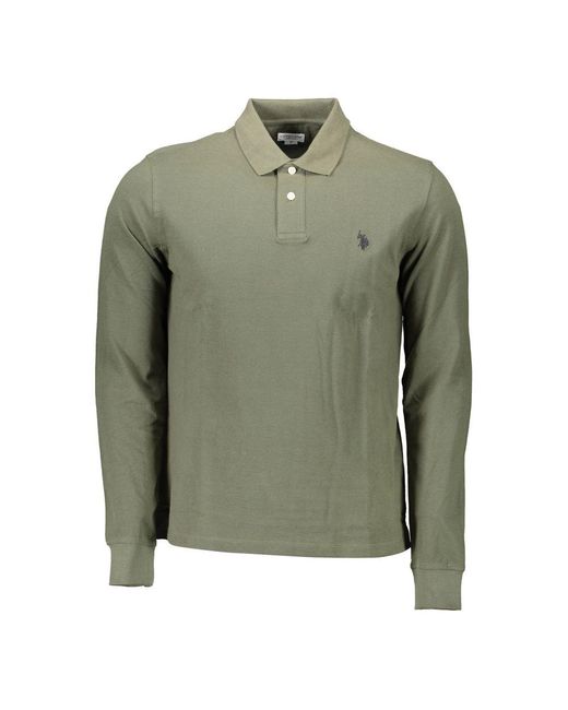 U.S. POLO ASSN. Green Cotton Polo Shirt for men