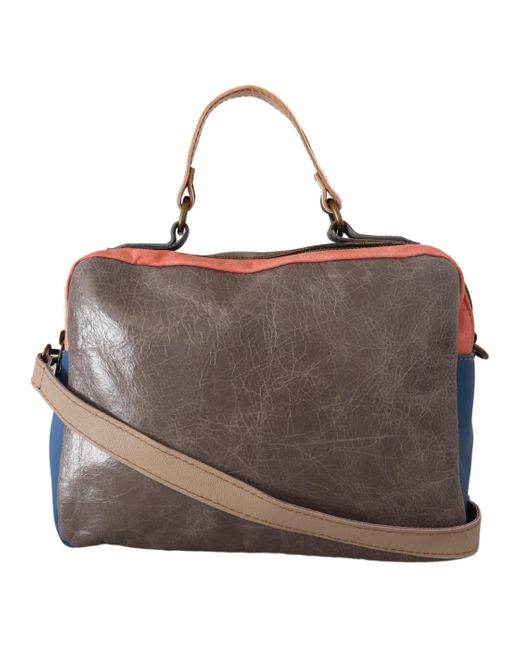 EBARRITO Multicolor Genuine Leather Shoulder Strap Messenger Bag in