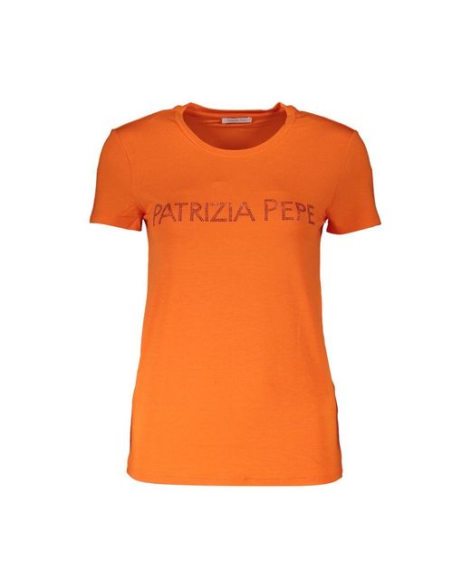Patrizia Pepe Elastane Tops & T-Shirt in Orange | Lyst