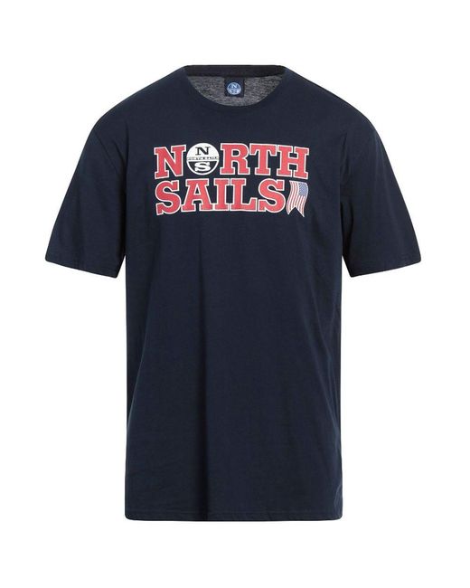 North Sails Blue Cotton T-shirt for men