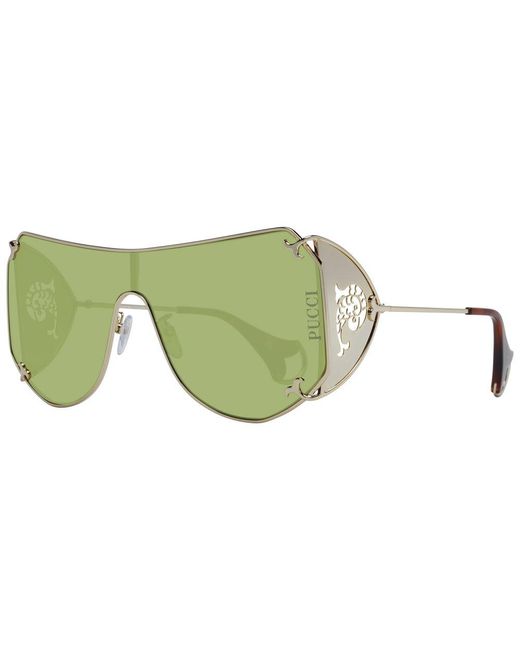 Emilio Pucci Green Gold Sunglasses