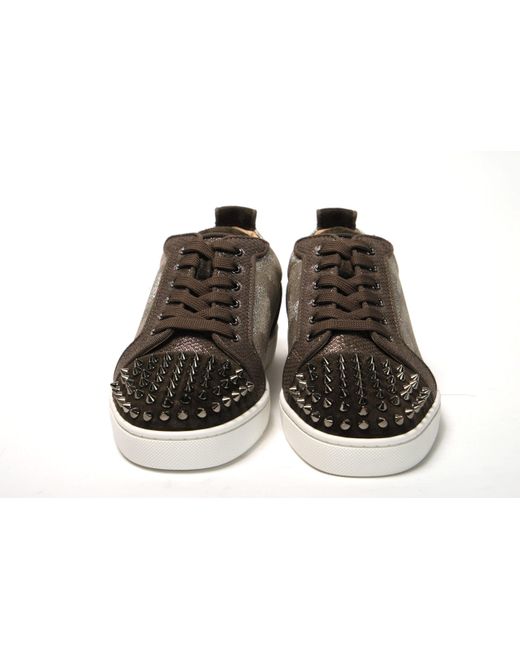 Christian Louboutin Louis Junior Spikes Orlato Flat Black Men's