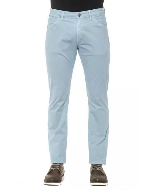 PT Torino Light Blue Cotton Jeans & Pant for men