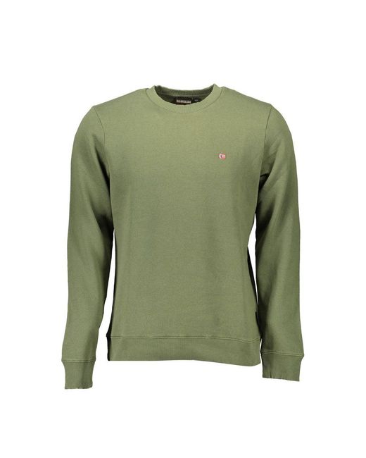 Napapijri Green Cotton Sweater for men