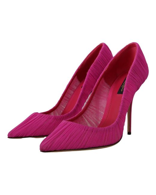 Dolce and gabbana pink heels cheap