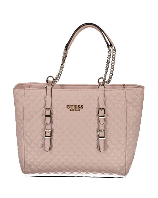 Guess Pink Chic Chain-Handle Shoulder Bag