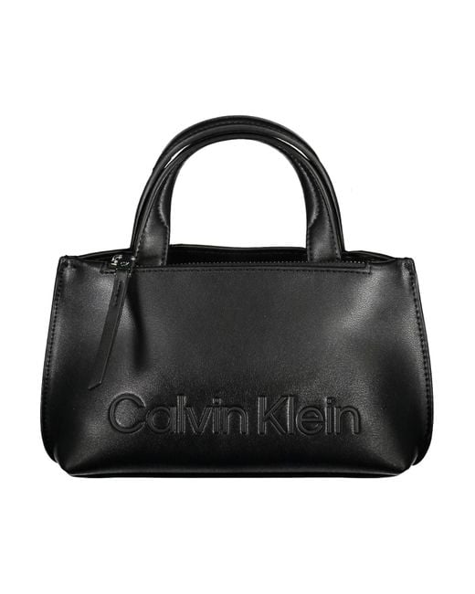 Calvin Klein Black Elegant Dual-Handle Designer Bag
