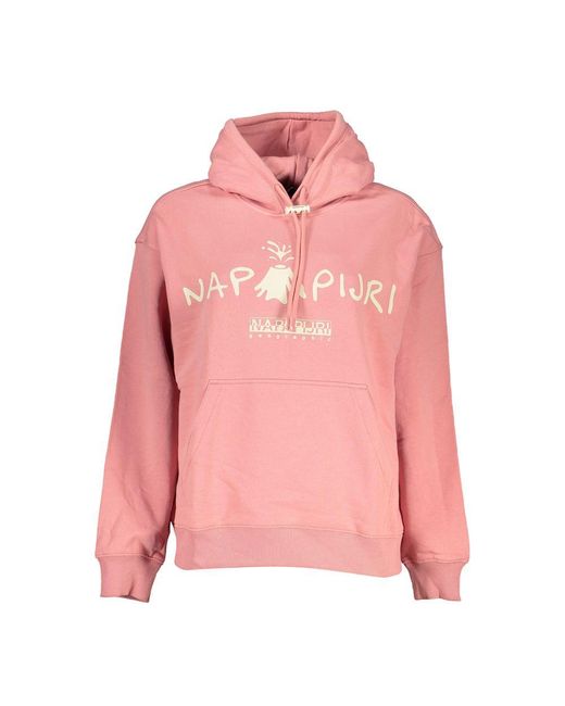 Napapijri Pink Chic Hooded Cotton Sweatshirt