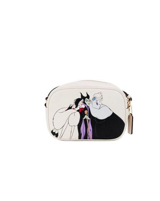 COACH Disney Villains Motif Leather Mini Jamie Camera Crossbody Bag in