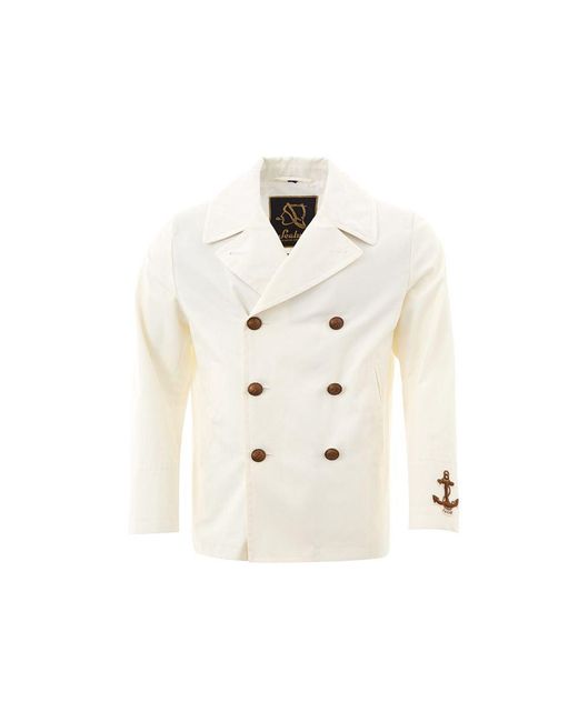 Sealup White Cotton Jacket for men