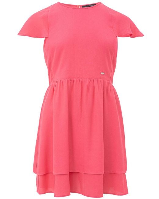 Armani Exchange Pink Fuchsia Mini Dress