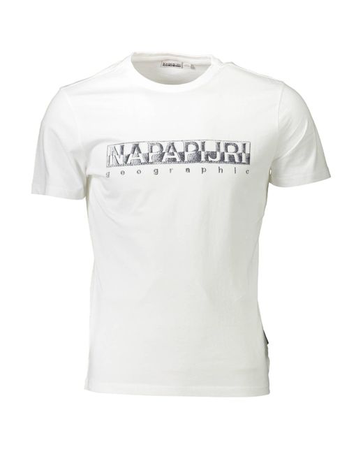 Napapijri White Cotton T-shirt for Men | Lyst