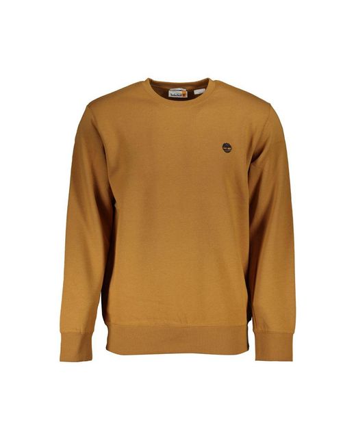 Timberland Brown Sleek Fleece Crew Neck Sweatshirt for men
