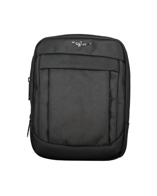 Aeronautica Militare Black Sleek Versatile Shoulder Bag for men