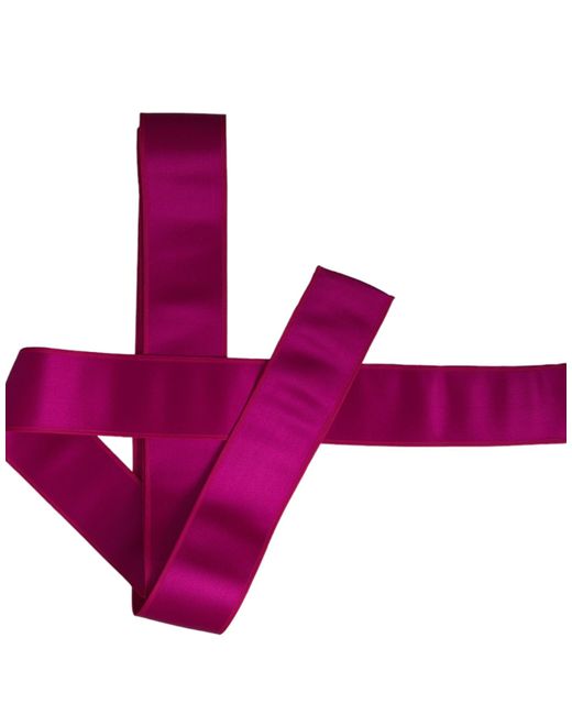 Dolce & Gabbana Purple Fuchsia Silk Waist Belt