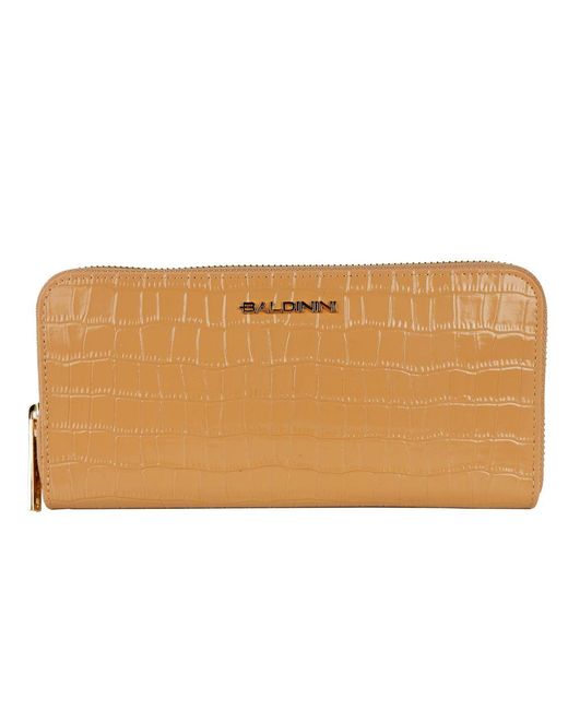Baldinini Natural Beige Leather Wallet