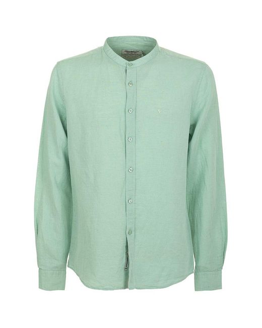 Fred Mello Green Linen Shirt for men