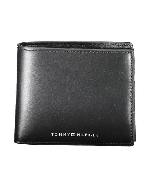 Tommy Hilfiger Black Leather Wallet for men