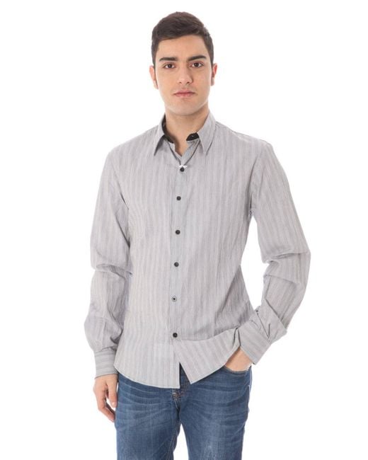CoSTUME NATIONAL Gray Cotton Shirt for men