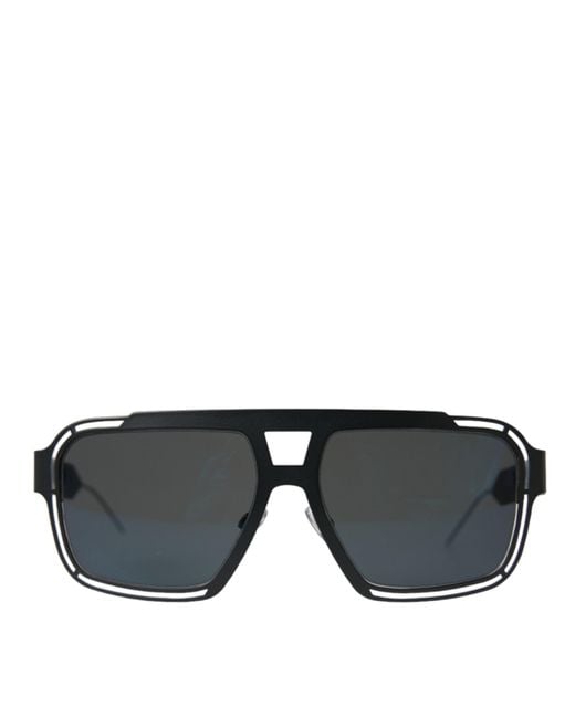 Dolce & Gabbana Black Elegant Full Rim Designer Sunglasses for men