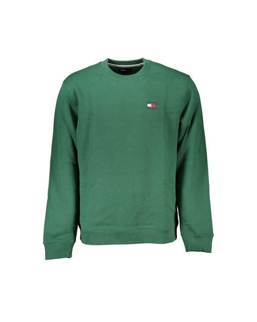 Tommy Hilfiger Green Classic Crew Neck Fleece Sweatshirt for men
