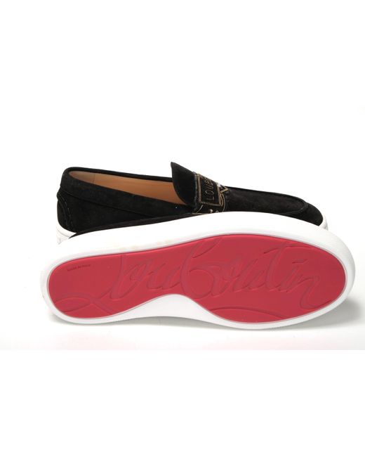 Roller-Boat Black Veau velours - Men Shoes - Christian Louboutin