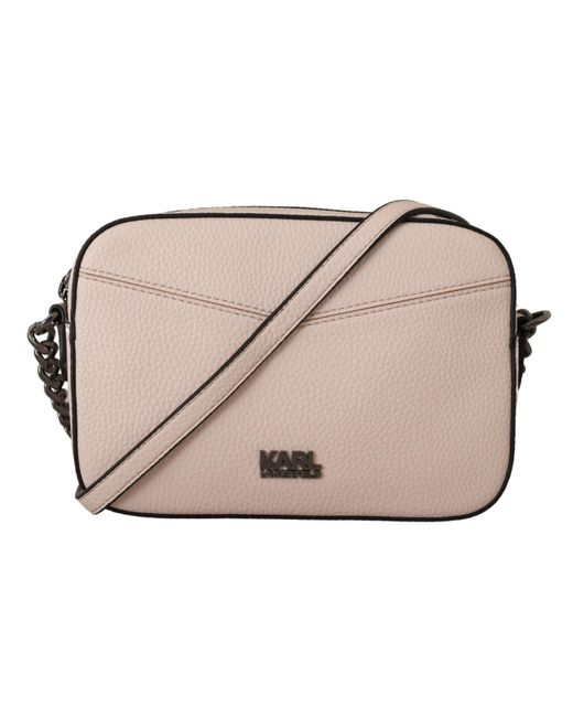 Karl Lagerfeld Light Leather Camera Shoulder Bag in Black Lyst