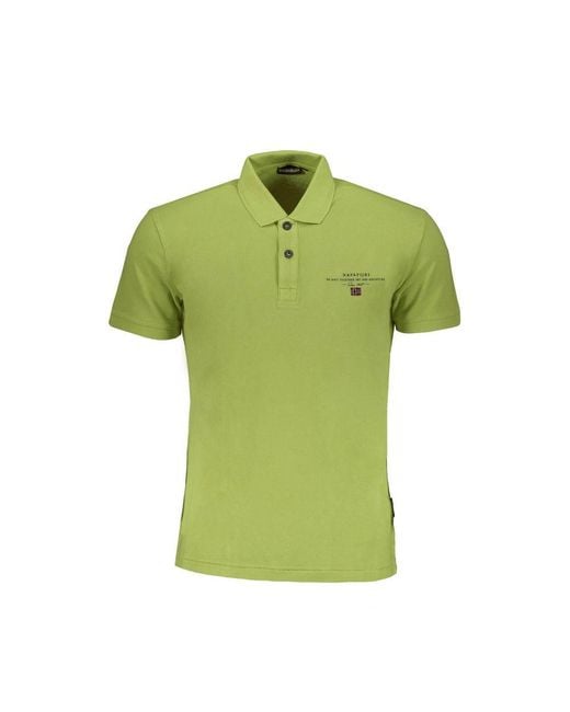 Napapijri Green Cotton Polo Shirt for men