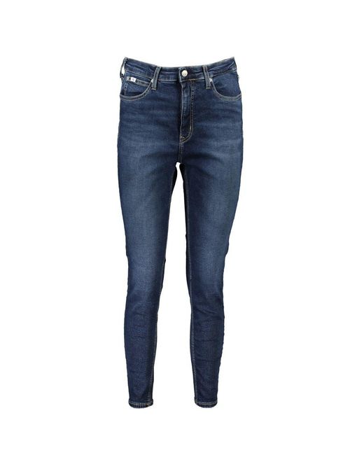 Calvin Klein Blue Chic High Rise Ankle Skinny Jeans