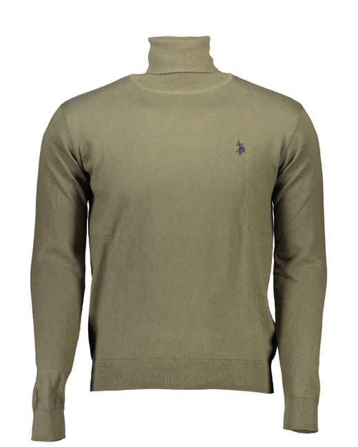 U.S. POLO ASSN. Green Cotton Sweater for men
