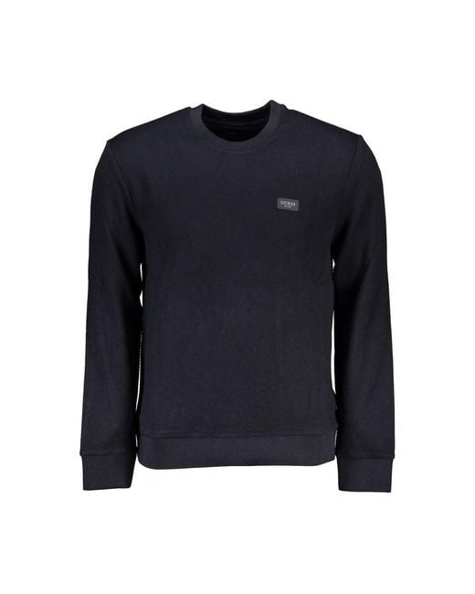Guess Blue Slim Fit Crew Neck Technical Sweater for men