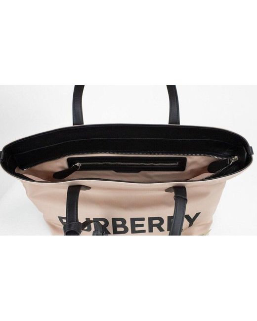 Burberry Small Navy Blue Logo Econyl Nylon Tote Shoulder Handbag Purse