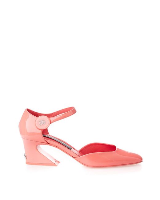 Dolce & Gabbana Pink Patent Leather Mary Jane Shoes
