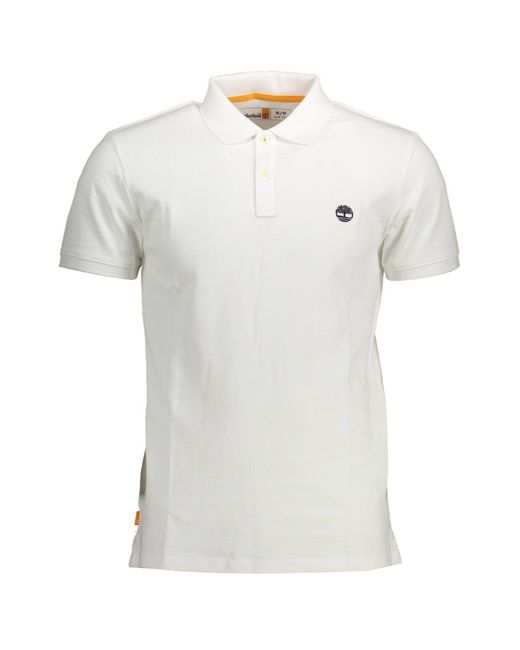 Timberland White Chic Slim Fit Short Sleeve Polo for men