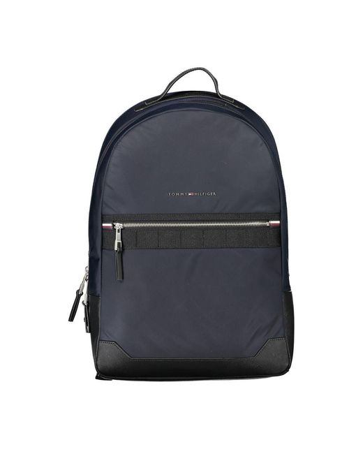 Tommy Hilfiger Blue Elegant Contrast Detail Backpack for men