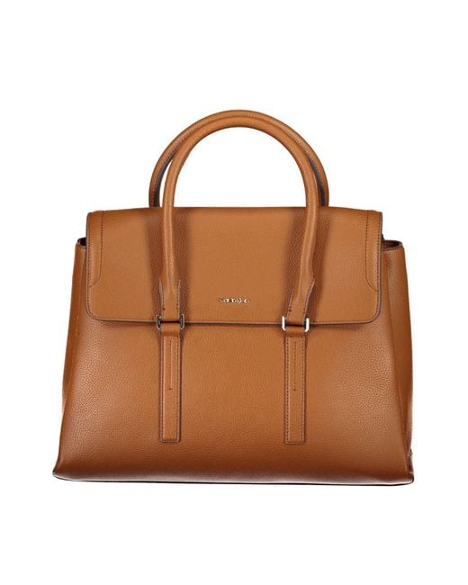 Calvin Klein Brown Polyurethane Handbag