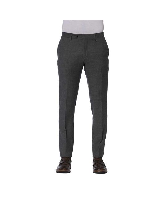 Trussardi Black Gray Polyester Jeans & Pant for men