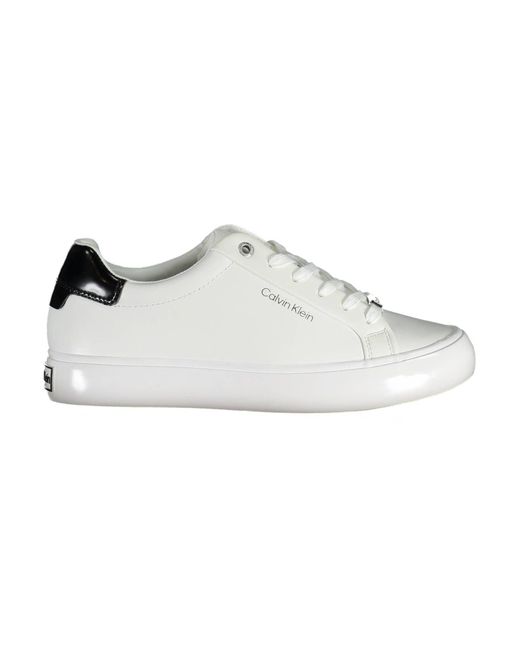Calvin Klein Multicolor White Nylon Sneaker