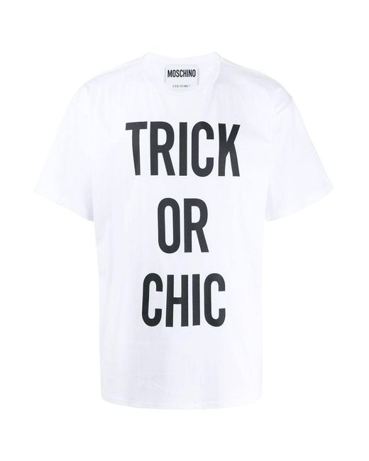 Moschino Couture White Cotton T-shirt for men