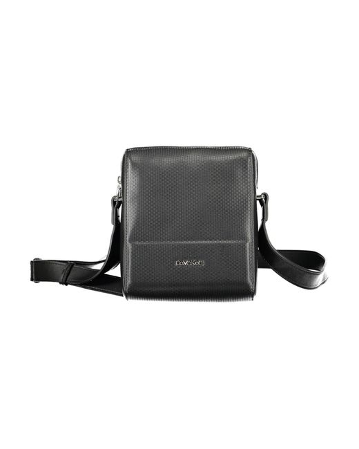 Calvin Klein Black Polyester Shoulder Bag for men