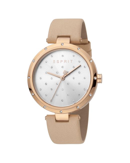 Esprit Leather Rose Gold Women Watches in Metallic - Save 22% - Lyst